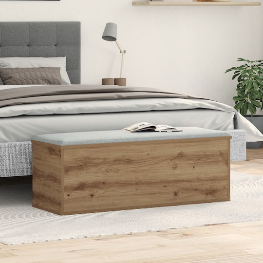 vidaXL Διακοσμητικό Μπαούλο Ξύλινο Καφέ 102x35x35εκ.