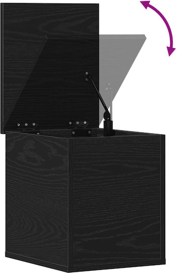 vidaXL Διακοσμητικό Μπαούλο Ξύλινο Μαύρο 30x35x35εκ.