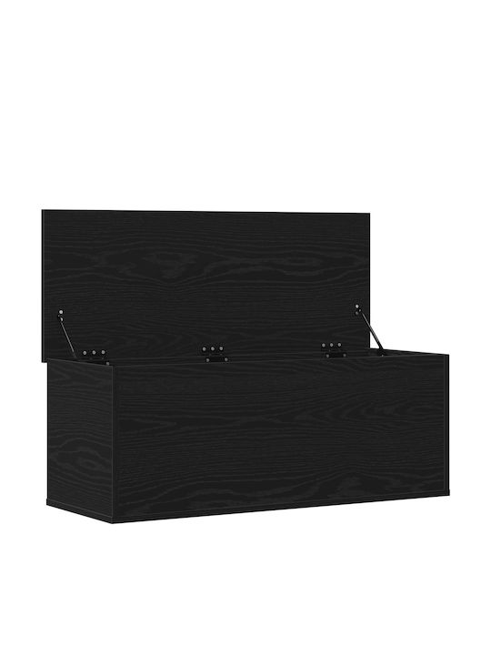 vidaXL Wooden Decorative Trunk Black 90x35x35cm