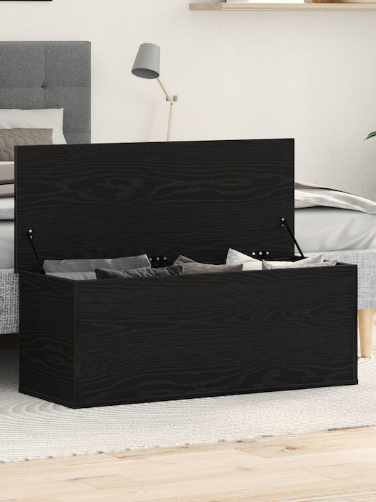 vidaXL Wooden Decorative Trunk Black 90x35x35cm