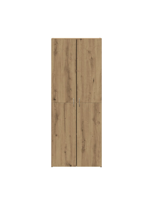 Office Storage Chipboard Closet Walnut L60xW32xH153cm