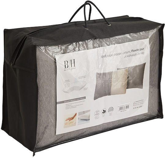 Beauty Home Μαξιλάρι Ύπνου Memory Foam 60x40x13cm 2τμχ