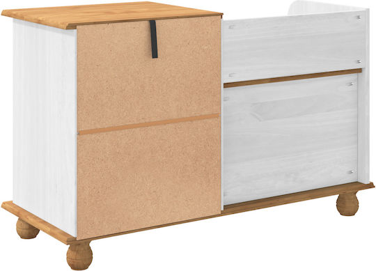 Eingangsmöbel mit Bank White 100x39x62cm