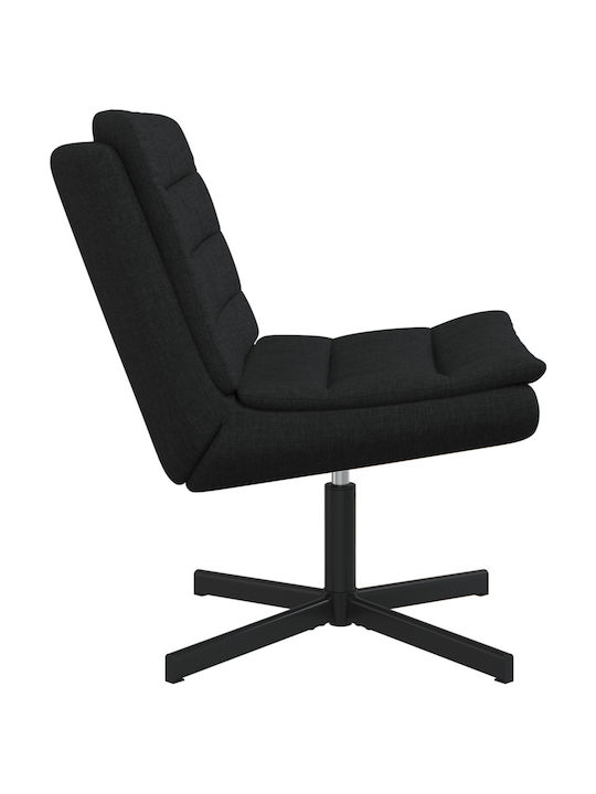 Rotativă Scaun Vizitator în Culoare Negru 63x75x76cm 1buc