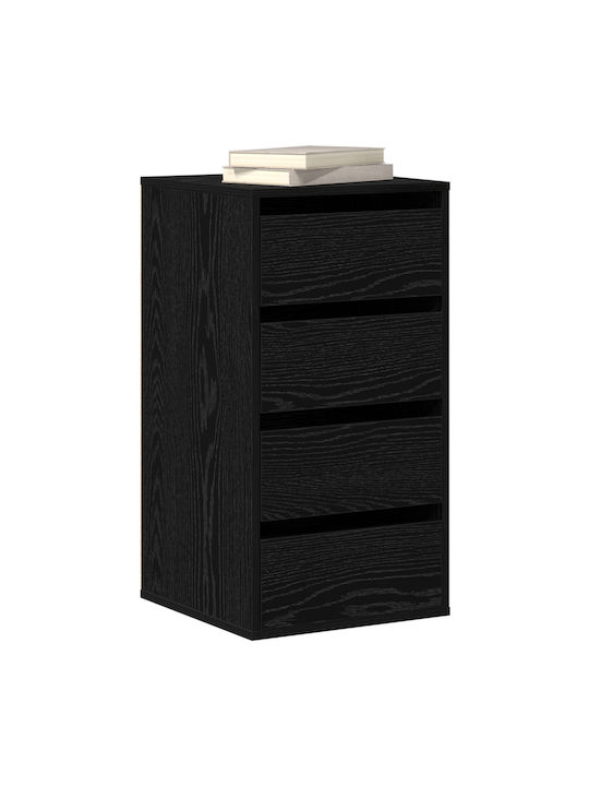 Drawers Storage Wooden with 4 Drawers L40xW41xH76cm