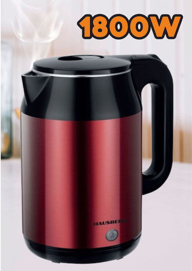 Hausberg Βραστήρας 2.2lt 1800W Κόκκινος