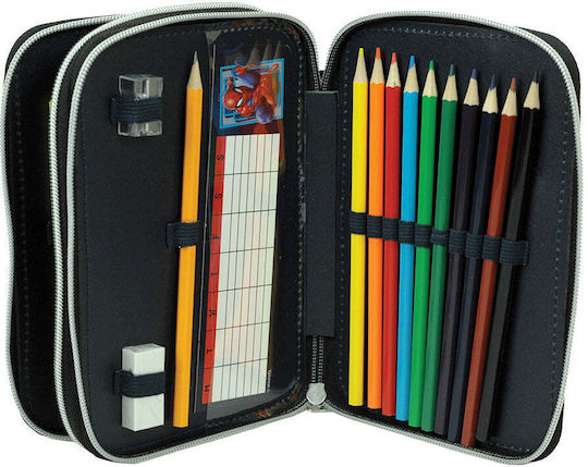 Gim Double Pencil Case Spiderman Frame 337-10100