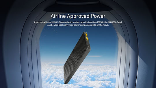 NiteCore NB10000 Gen3 Power Bank 10000mAh με 2 Θύρες USB-C Quick Charge Μαύρο