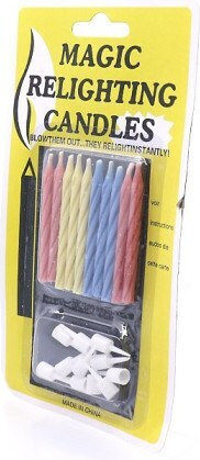 Simple Birthday Candle Regular Multicolored 10pcs
