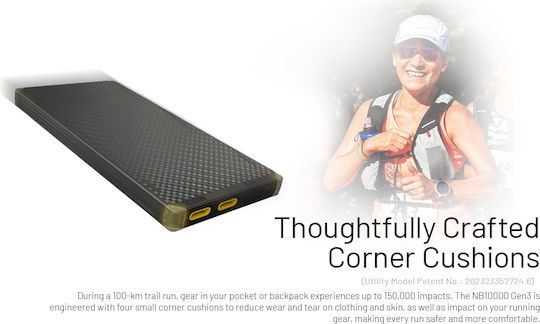 NiteCore NB10000 Gen3 Power Bank 10000mAh με 2 Θύρες USB-C Quick Charge Μαύρο
