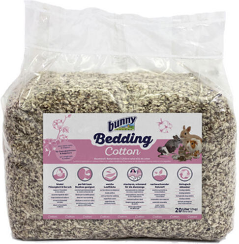 Bunny Nature Bedding Cotton Ροκανίδια για Κλουβί Τρωκτικών 40lt