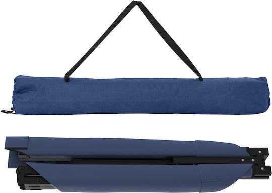 vidaXL Foldable Metallic Beach Sunbeds Blue 69x193x45cm 2pcs