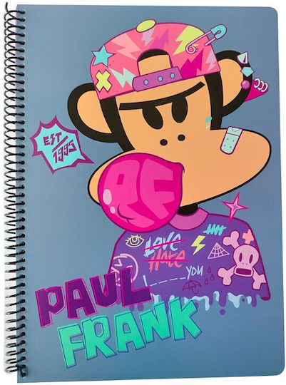 Paul Frank Σπιράλ Τετράδιο Ριγέ Α4 2 Θεμάτων Paul Frank (Διάφορα Σχέδια/Χρώματα)