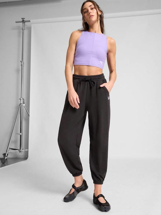 Women's Crop Top Cotton Purple