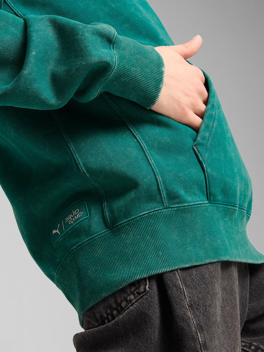 Graphic Sweatshirt mit Kapuze Grün