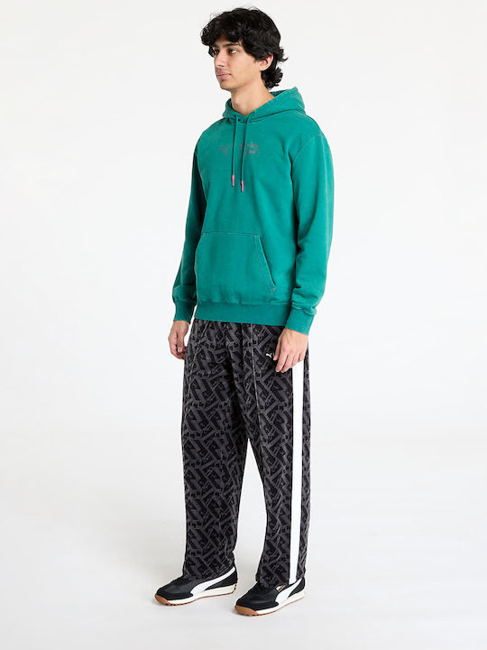 Graphic Sweatshirt mit Kapuze Grün