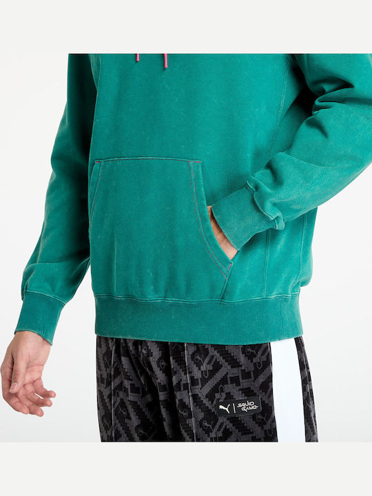 Graphic Sweatshirt mit Kapuze Grün