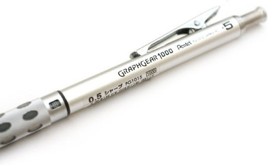 Pentel Graphgear 1000 Mechanical Pencil for Drawing Metallic 1pcs Silver