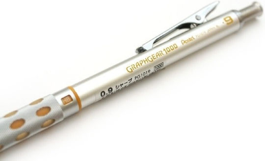 Pentel Graphgear 1000 Mechanical Pencil for Drawing Metallic 1pcs Silver