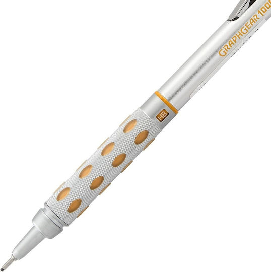 Pentel Graphgear 1000 Mechanical Pencil for Drawing Metallic 1pcs Silver