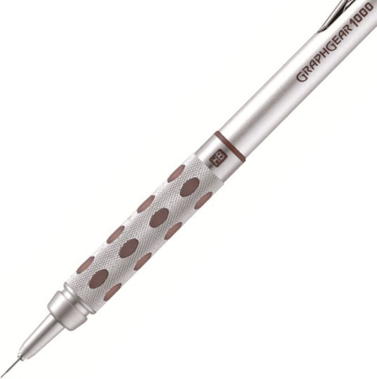 Pentel Graphgear 1000 Mechanical Pencil for Drawing Metallic 1pcs Silver