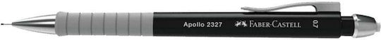 Faber-Castell Apollo Mechanischer Bleistift zum Zeichnen Metallisch 0.7mm mit Radiergummi 1Stück Schwarz