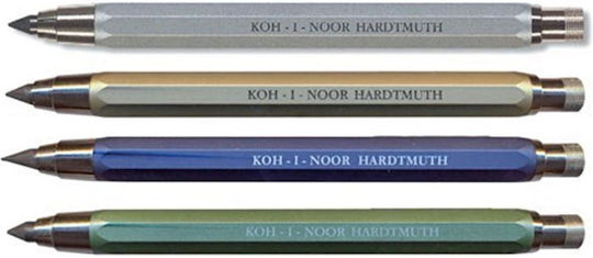 Koh-I-Noor 5340 Creion mecanic de desen Metalic 5.6mm cu Radiera si Ascutitoare 1buc Albastru