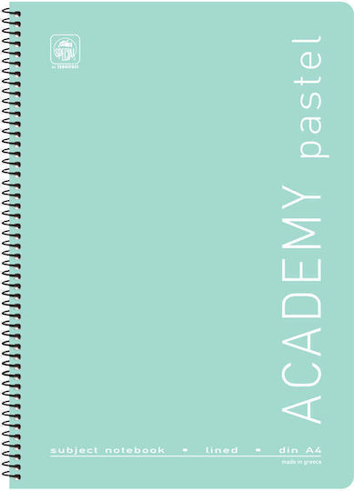 Typotrust Спирал Тетрадка Бял 60 Листа 3 Теми Academy Pastel 1бр (Различни дизайни/цветове)