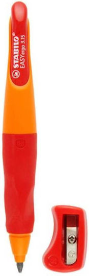 Stabilo Easyergo Μηχανικό Μολύβι 3.15mm με Ξύστρα για Αριστερόχειρες 2τμχ Πορτοκαλί
