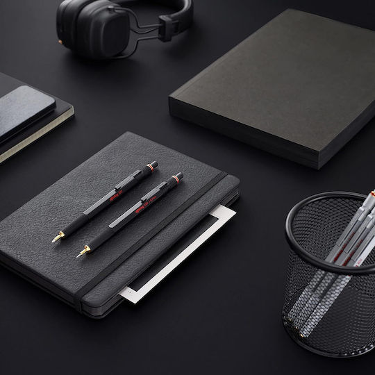 Rotring 800 Mechanical Pencil for Drawing Metallic 1pcs Black