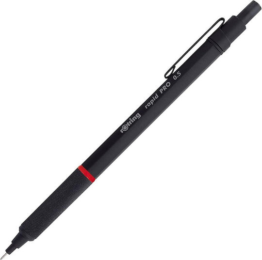 Rotring Rapid Pro Механичен Молив за Рисуване Метално 0.5мм с Гума и Ножица 1бр Черен