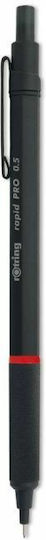 Rotring Rapid Pro Механичен Молив за Рисуване Метално 0.5мм с Гума и Ножица 1бр Черен