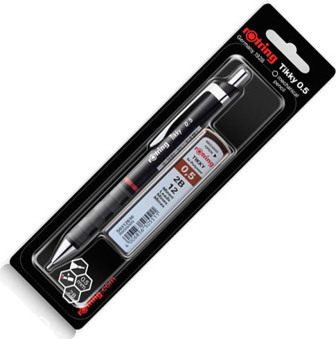 Rotring Tikky Mechanical Pencil for Drawing Metallic 1pcs Black