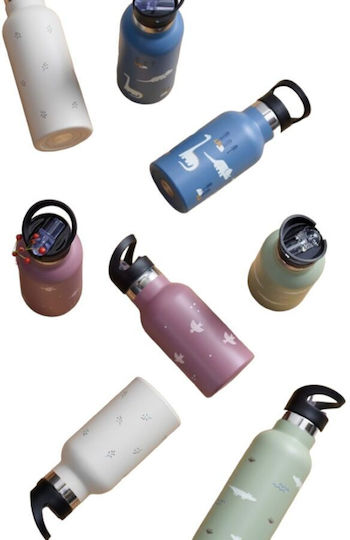 Fresk Sticlă Pentru Copii Termos Oțel Inoxidabil Cu Pai Roz 500ml