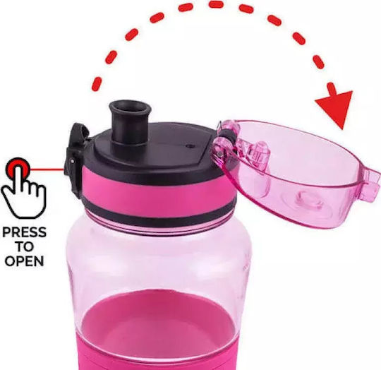 AlpinPro Kids Water Bottle Unicorn Plastic with Straw Purple 350ml (Various Designs/Colours)