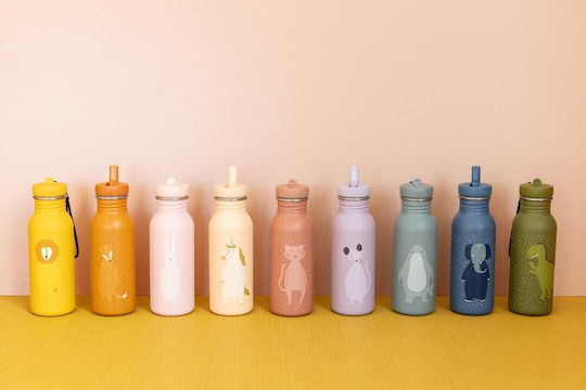 Trixie Sticlă Pentru Copii Din Oțel Inoxidabil Cu Pai Maro 500ml