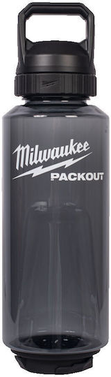Milwaukee Детска Бутилка За Вода Пластмасова С Винтова Капачка Non Spill Черна 1420ml