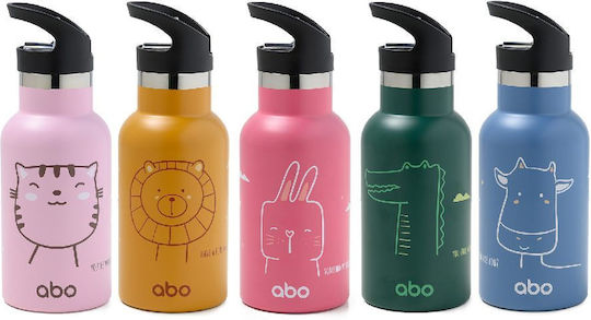 abo Sticlă Pentru Copii Termos Oțel Inoxidabil Roz 350ml