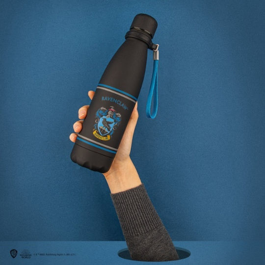 Cinereplicas Harry Potter Ravenclaw Kids Water Bottle Thermos Harry Potter Stainless Steel with Screw Cap Non Spill Black 500ml