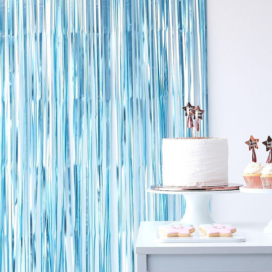 Ginger Ray Party Decorations Curtain in Light Blue Color