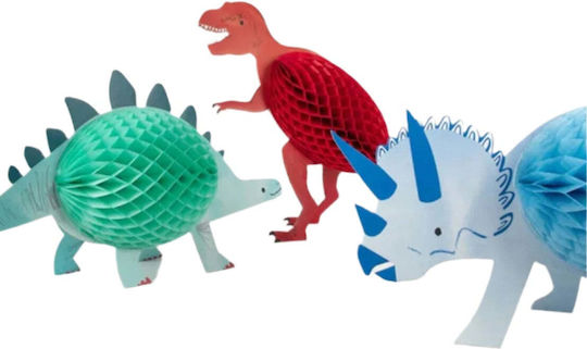 Meri Meri Honeycomb Dinosaurs Hanging Ornament for Party Dinosaurs 3 Pieces 32.4 cm