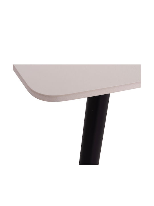 Raven Tisch Speisesaal White Marble-black 160x80x74cm