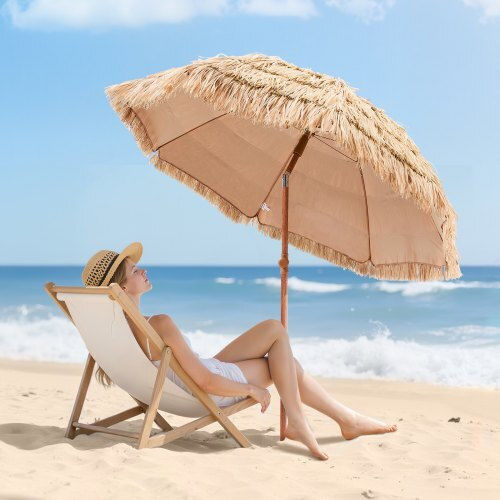 Vevor Faltbarer Strandsonnenschirm Durchmesser 1,83 m Beiges