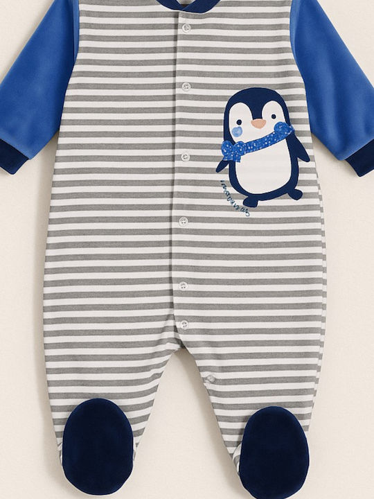 Pretty Baby Penguin Φορμάκι Βελουτέ Penguin Navy Μπλε