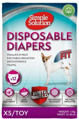 Simple Solution Disposable Diapers Female Hundewindeln Mittel 38 - 58cm 12Stück