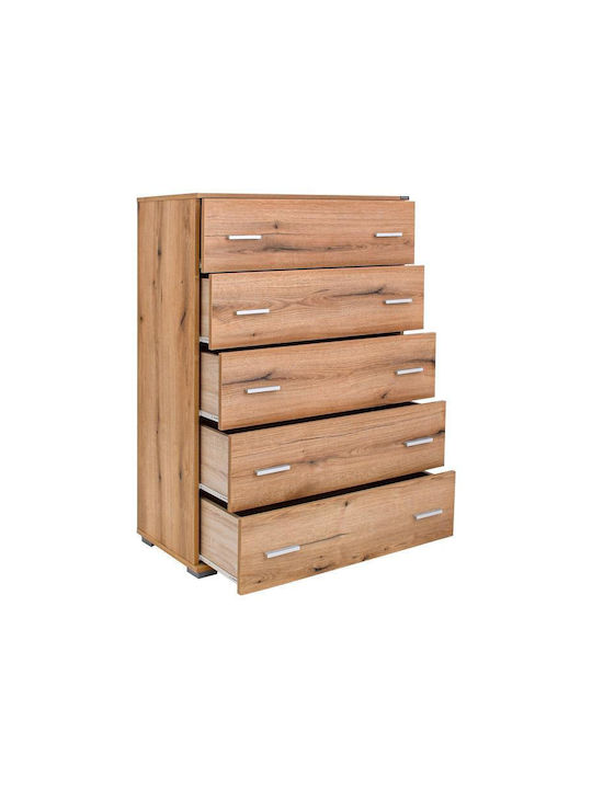 Συρταριέρα Κρεβατοκάμαρας Ξύλινη Artisan 90x44x127εκ.