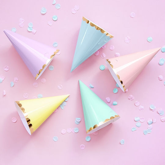 PartyDeco Party Hats Καπέλα Pastel Colours 6τμχ 6pcs