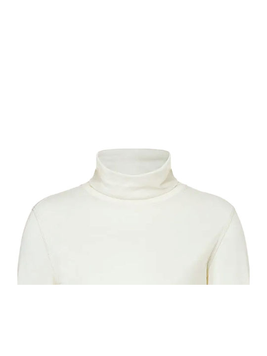 Damen Bluse Rollkragenpullover Ecru