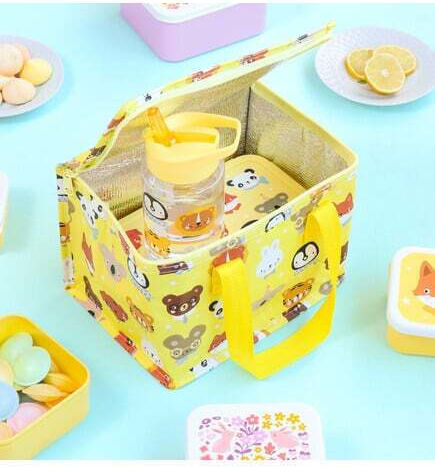 A Little Lovely Company Schulische Isolierte Kinder Lunchtasche Handtasche 5,5 Liter Gelbe 16x16x23cm