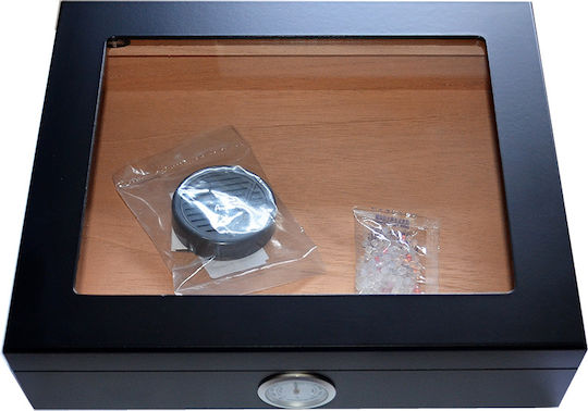 Angelo Holz Befeuchter für Zigarren 25 mit Hygrometer 26cmx22cmx7.5cmcm.